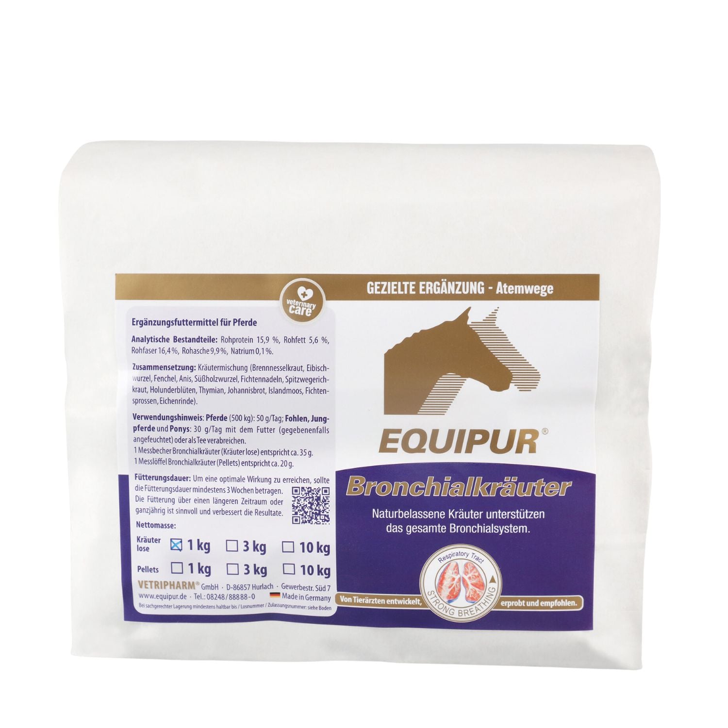 EQUIPUR Bronchialkräuter 1000g Kräuter lose