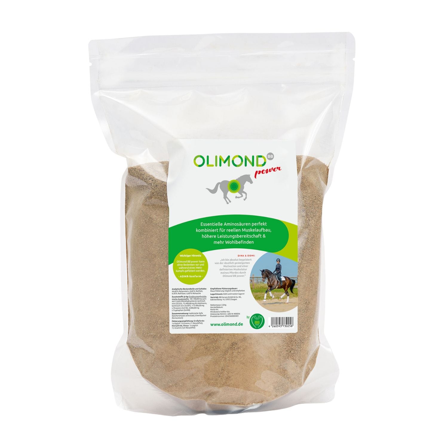 Olimond BB power Nachfüllpackung 2kg, Essentielle Aminosäuren