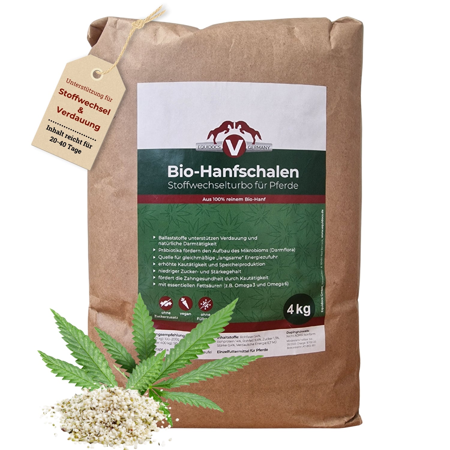 Equidocs Bio Hanfschalen 4kg