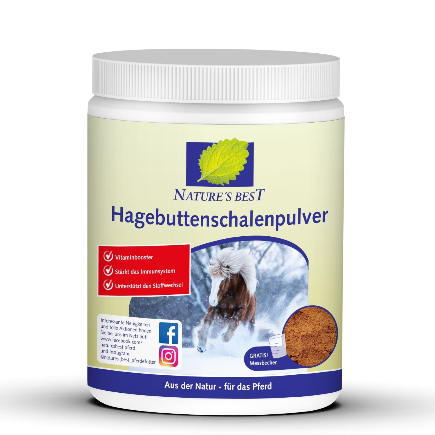 Natures Best Hagebuttenschalen Pulver für Pferde 900g