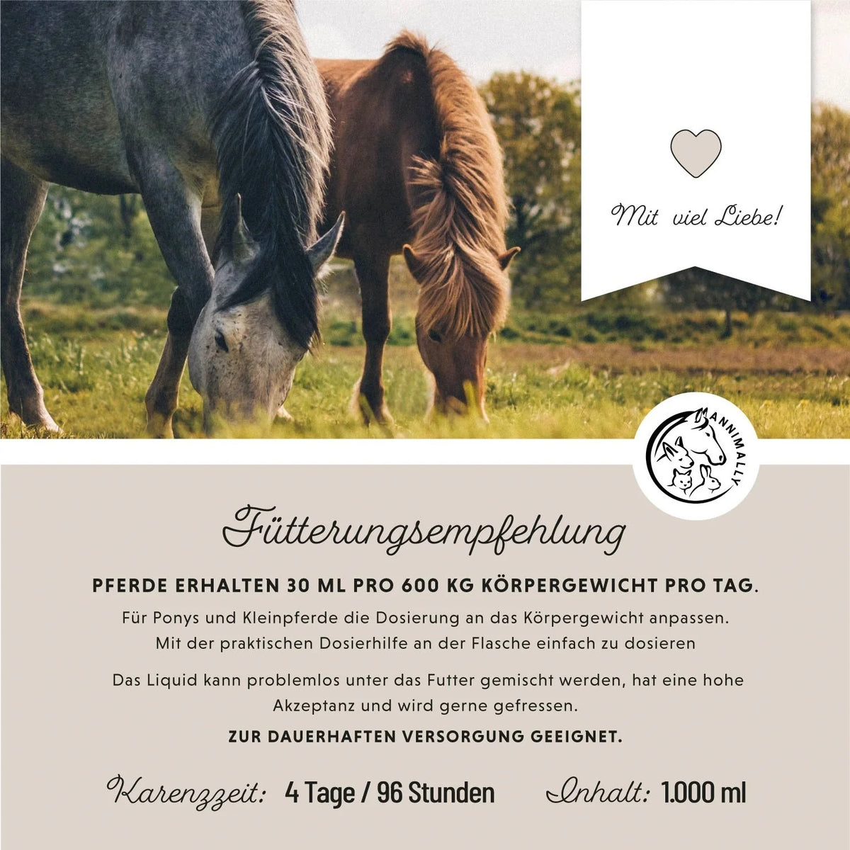 Annimally Gelenk Liquid für Pferde 1000ml