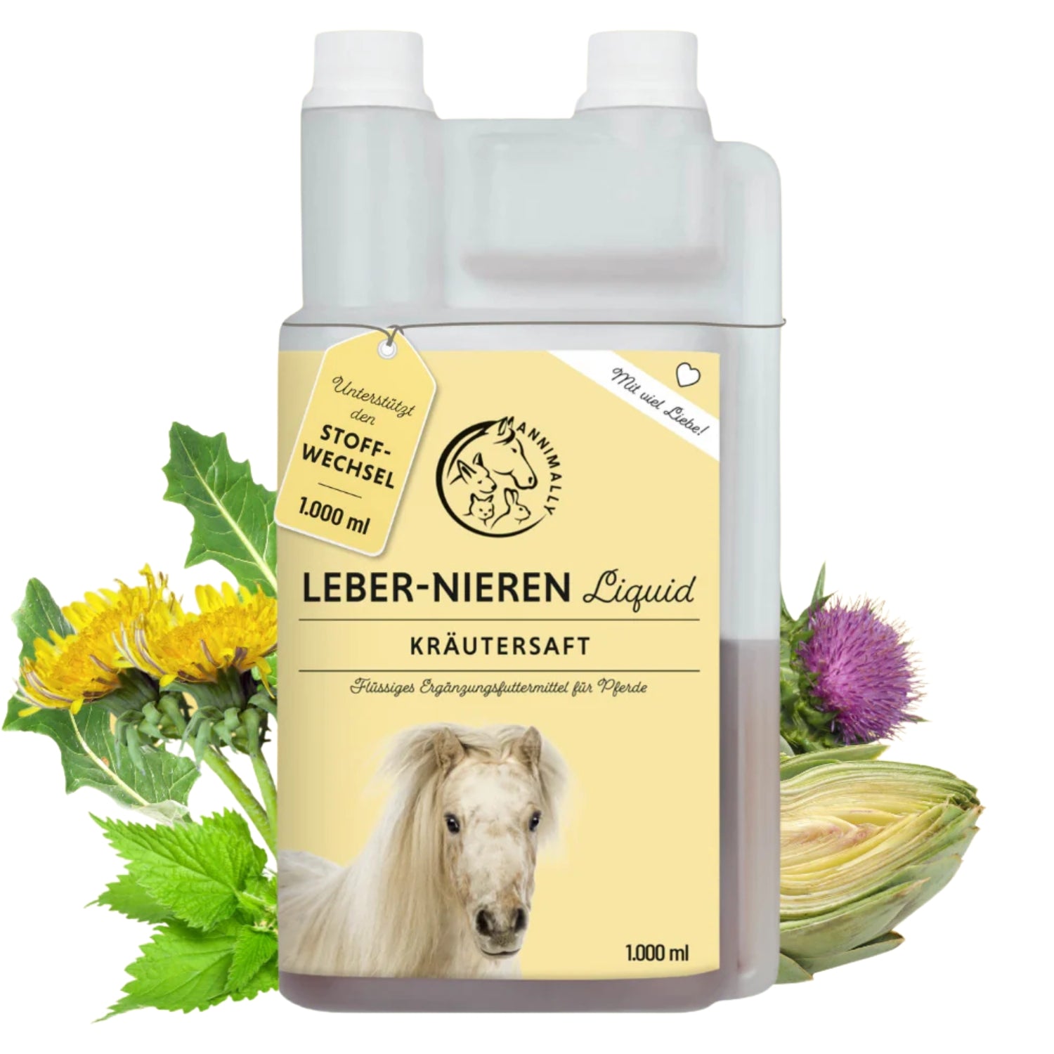 Annimally Leber-Nieren Liquid für Pferde 1000ml