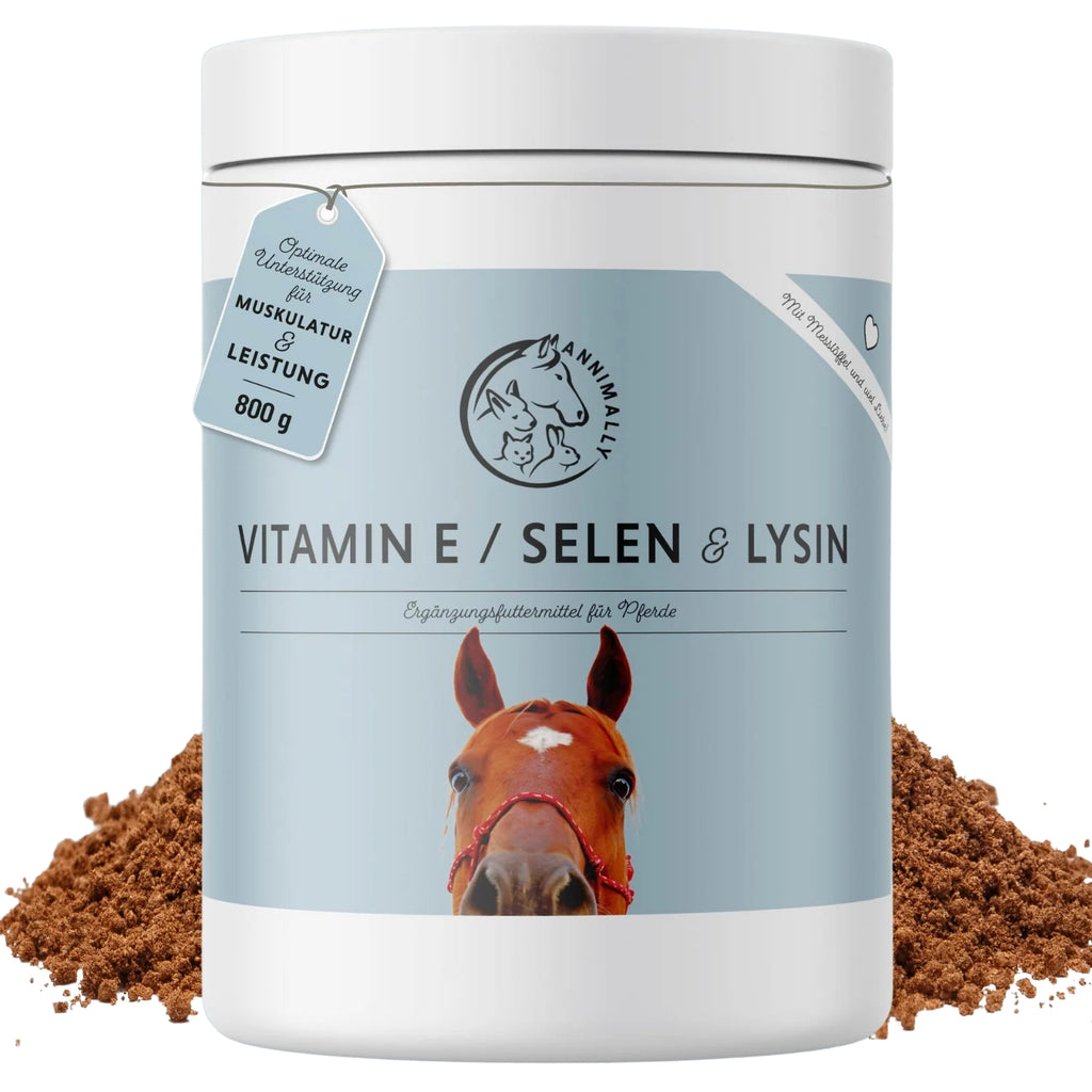 Annimally Vitamin E / Selen für & Lysin Pferde 800g