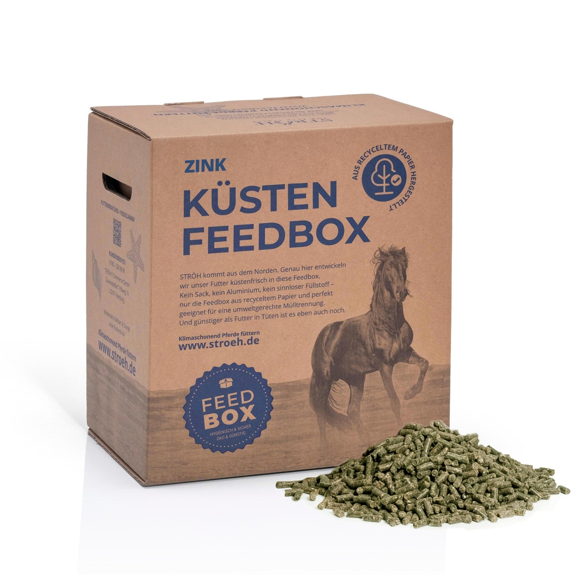 STRÖH Zink für Pferde 11kg Feedbox