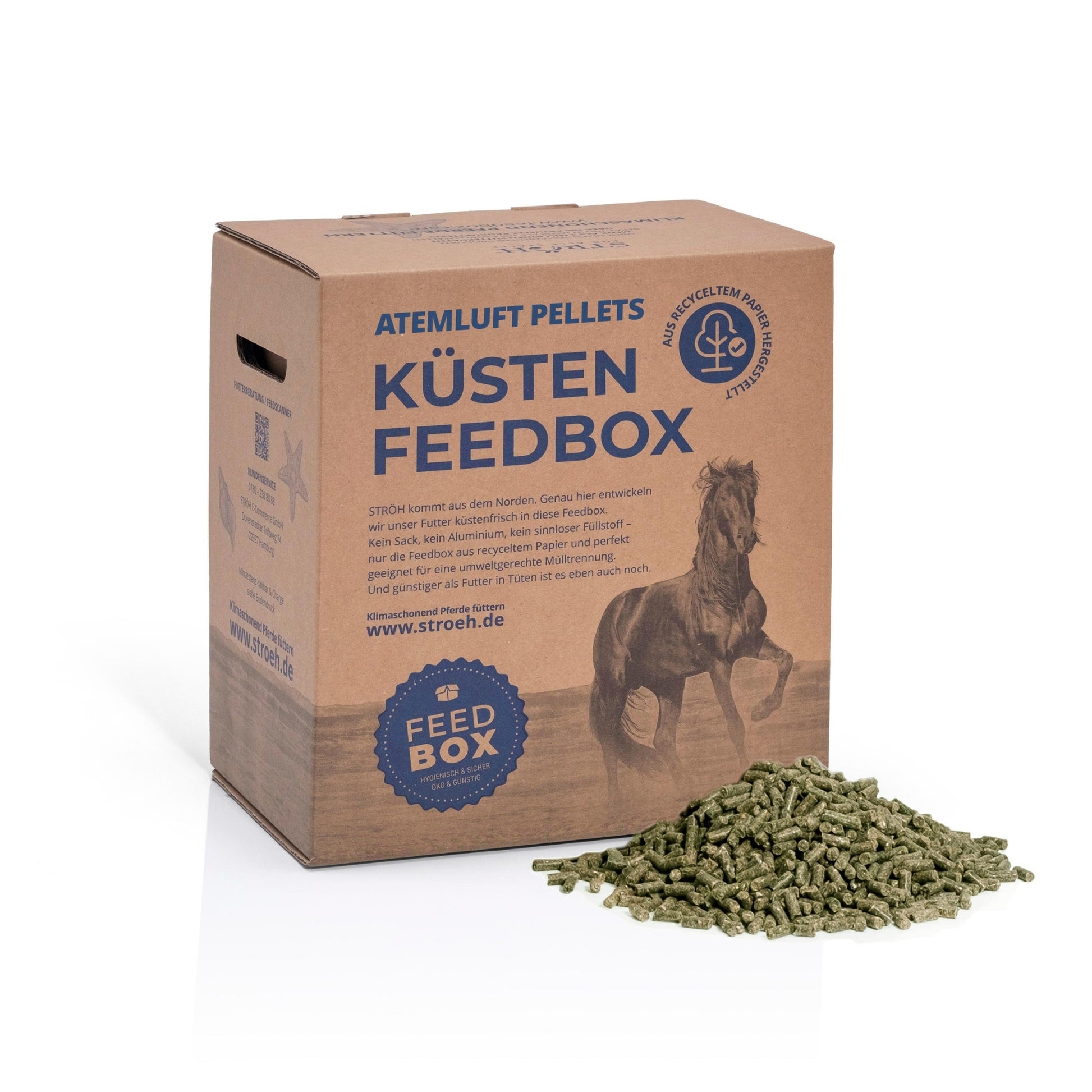 STRÖH Küsten Atemluft für Pferde 11kg Feedbox