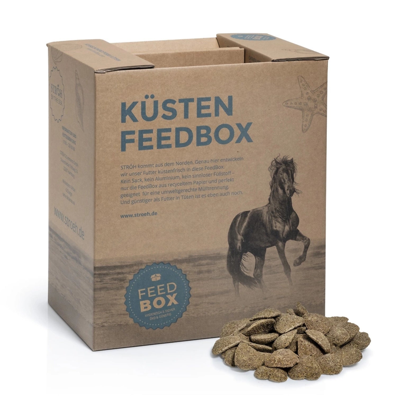 STRÖH Küsten Goodies Apfel für Pferde 7kg Feedbox XS