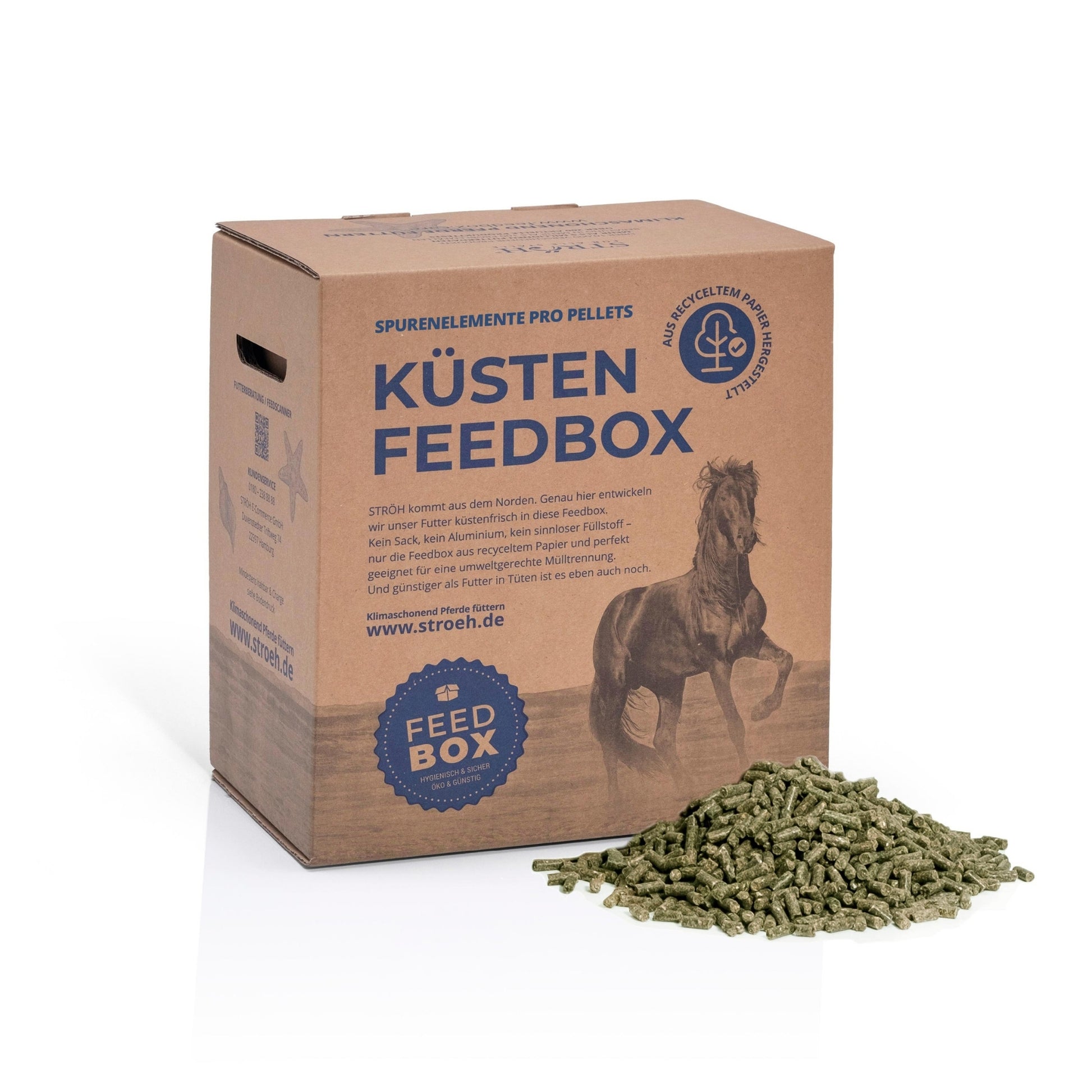 STRÖH Spurenelemente Pro Pellets für Pferde 5,5kg Feedbox XXS