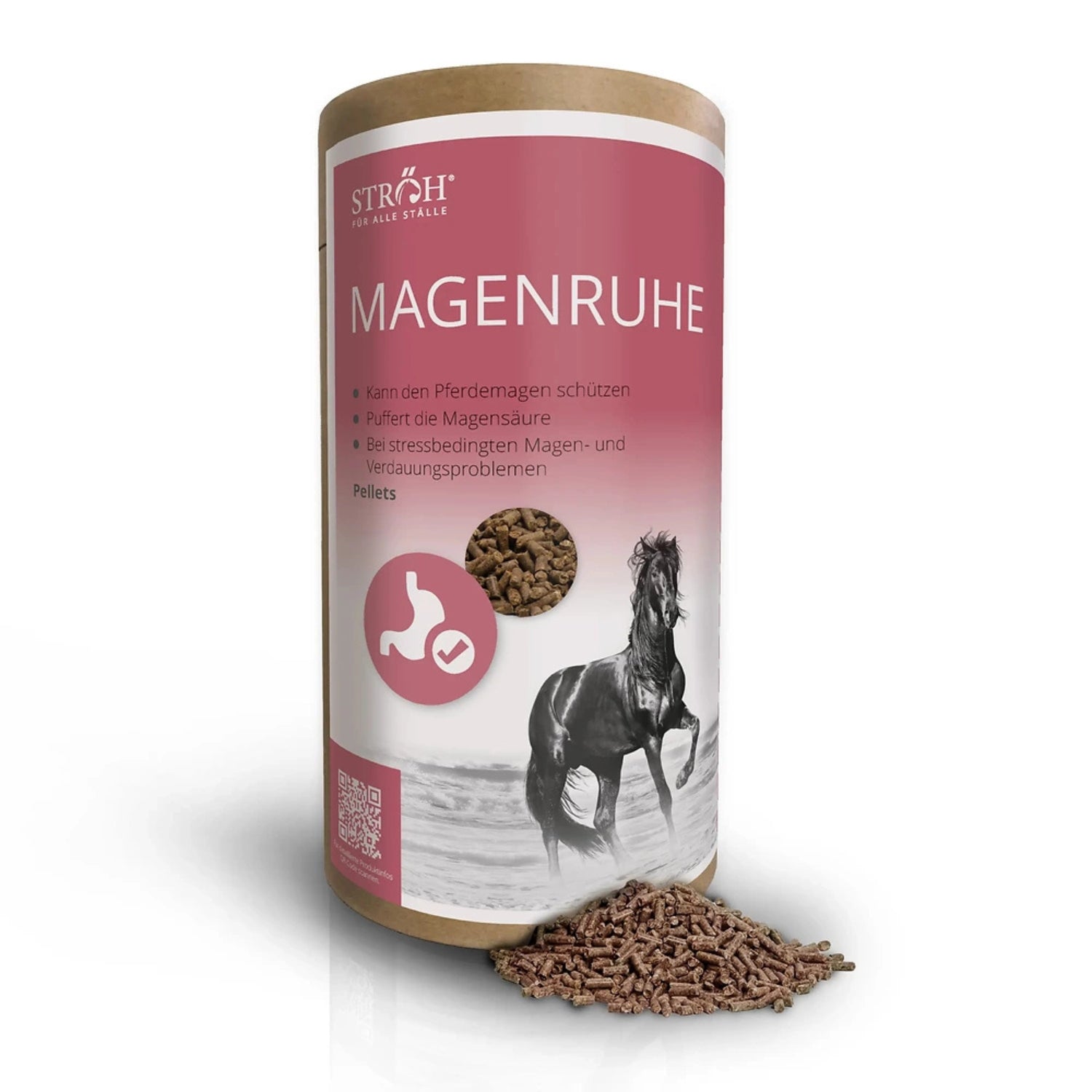 STRÖH Magenruhe für Pferde 1,5 kg Feedbox Dose