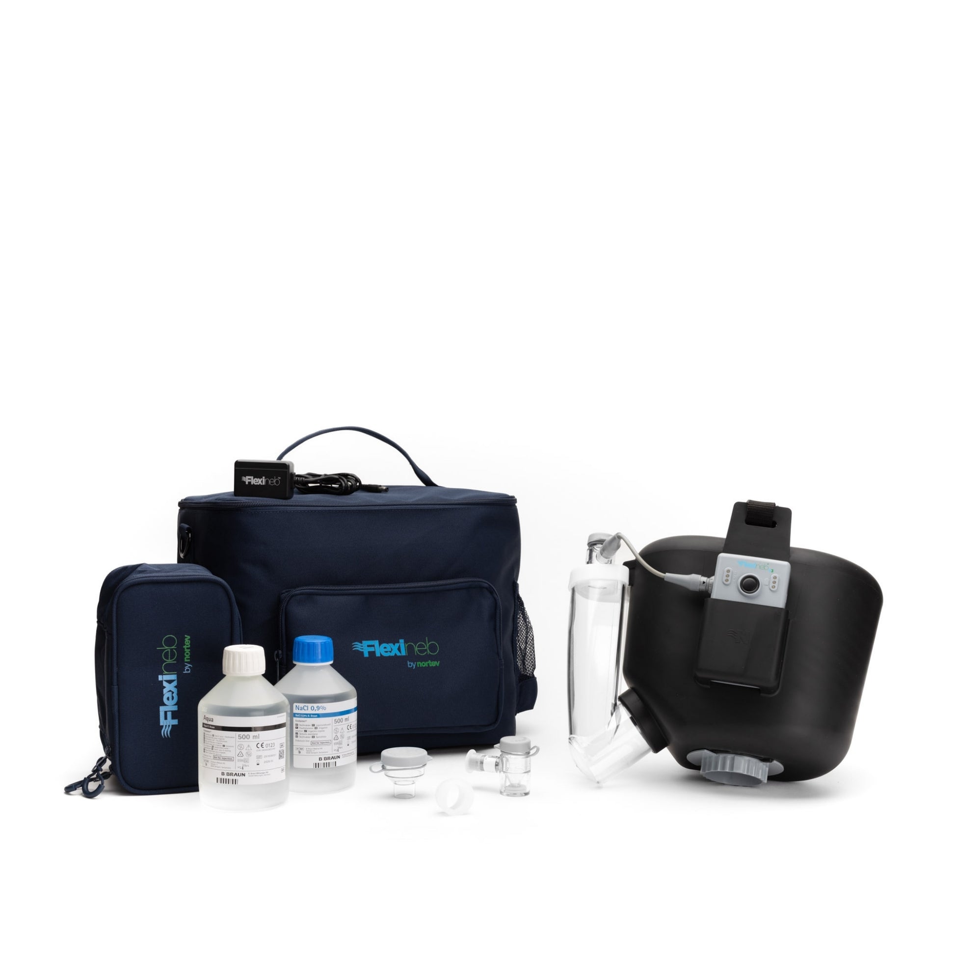 Flexineb E3 Inhalator für Pferde Komplettset Standard Schwarz