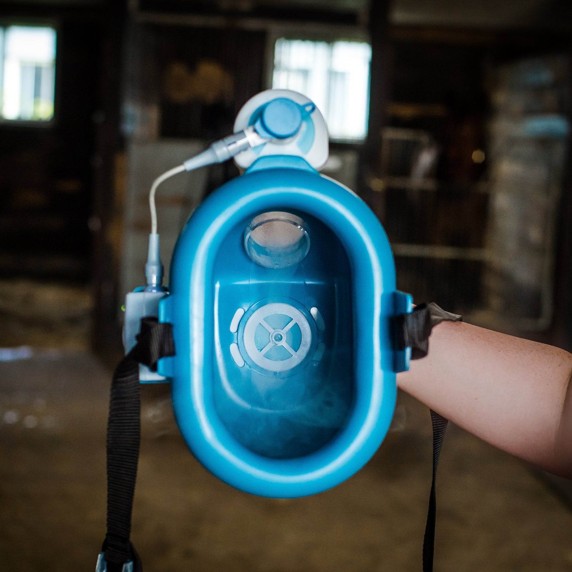 Flexineb E3 Inhalator für Pferde Komplettset Small Blau