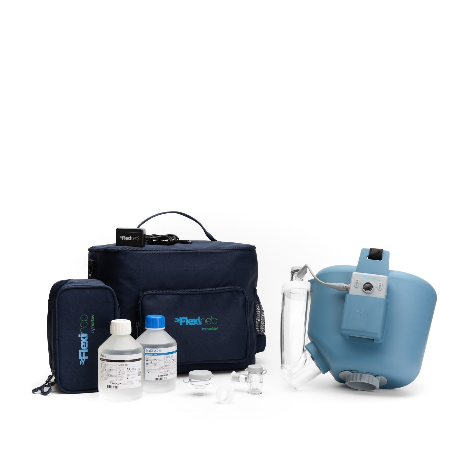 Flexineb E3 Inhalator für Pferde Komplettset Large Blau