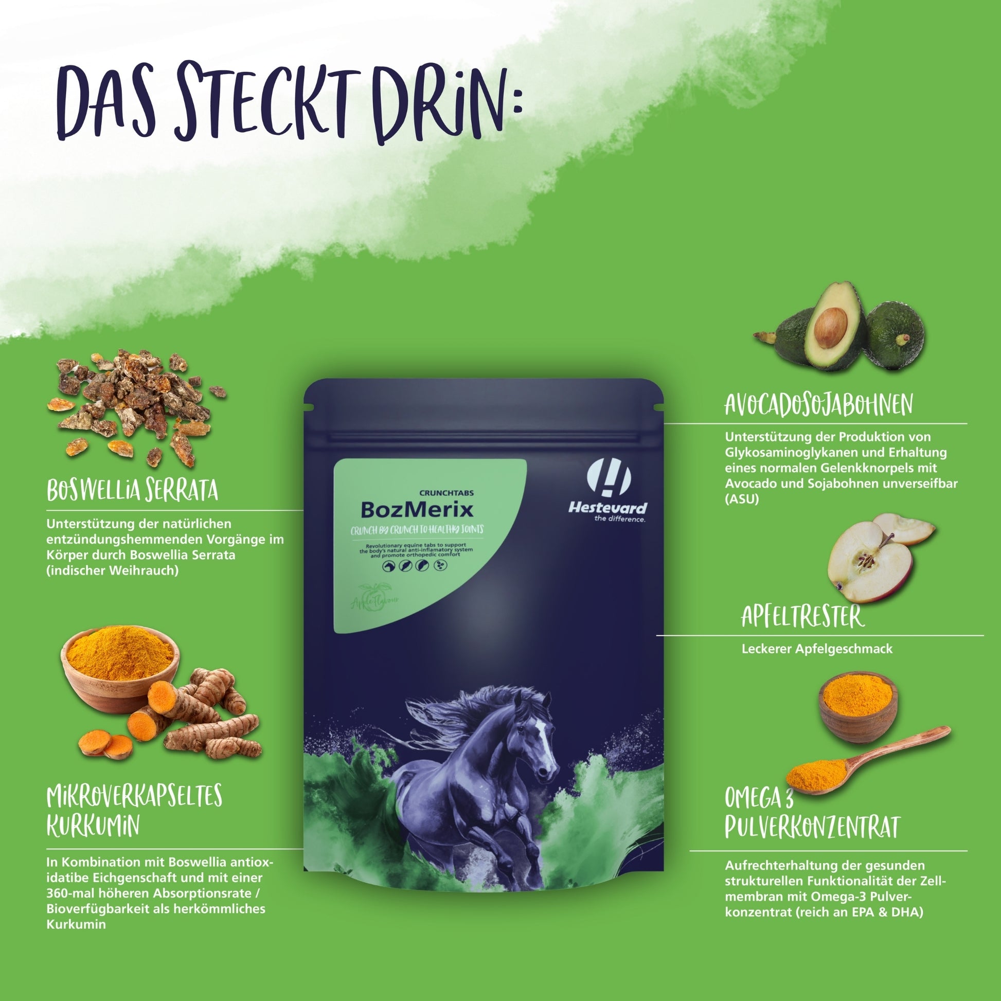 Hestevard BozMerix CrunchTabs für Pferde 900g