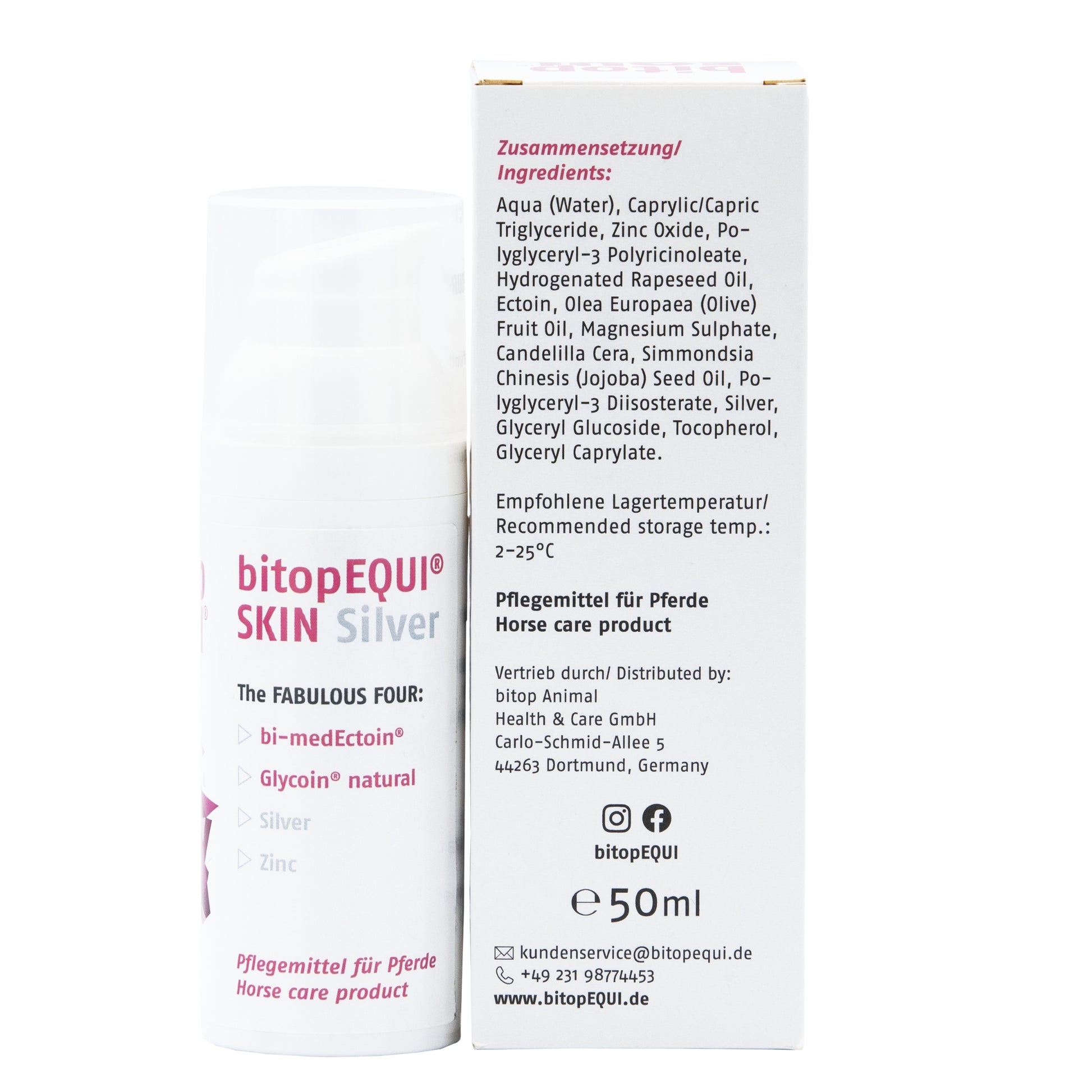 bitopEQUI® SKIN Silver für Pferde 50ml