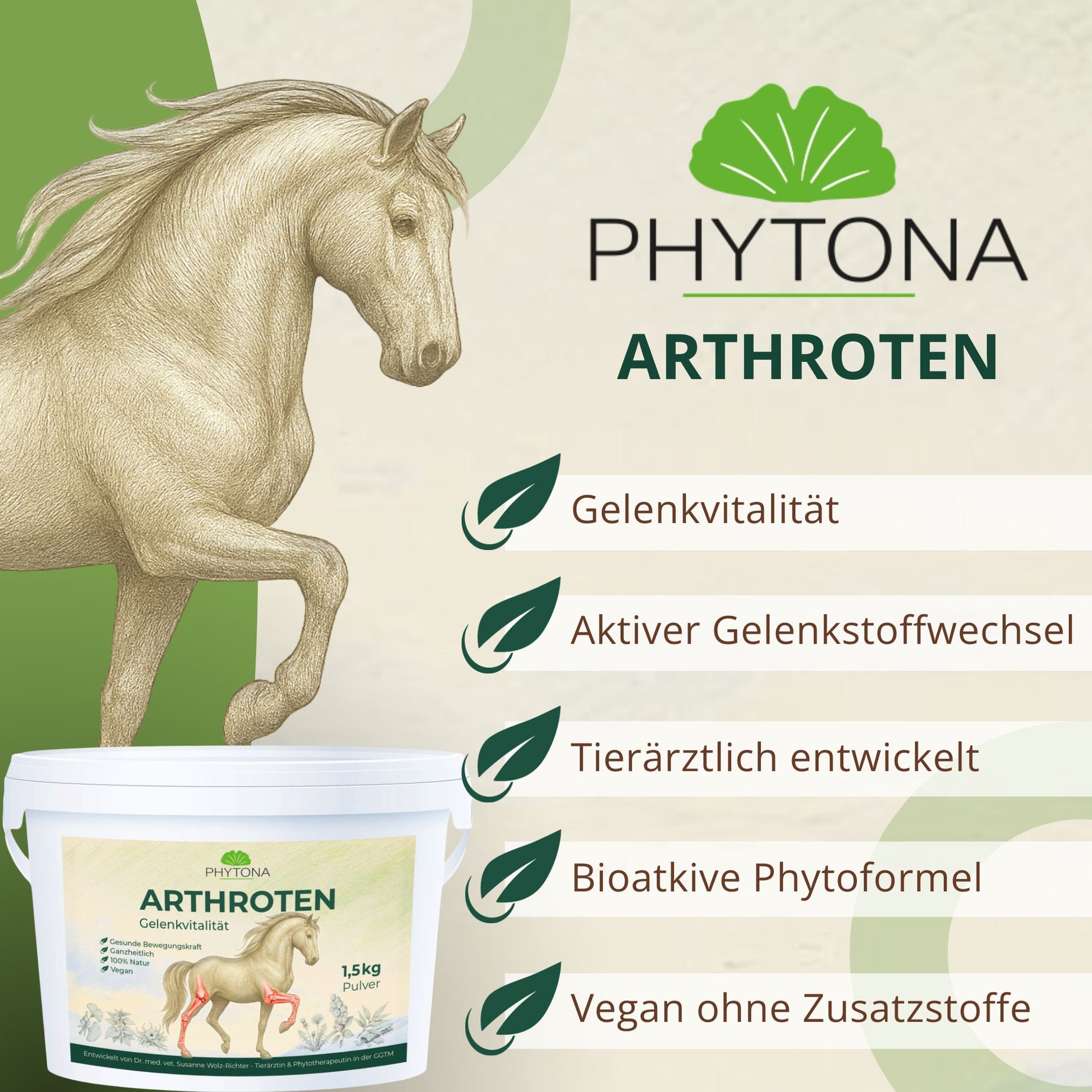 Phytona Arthroten 1500g Gelenkpulver für Pferde