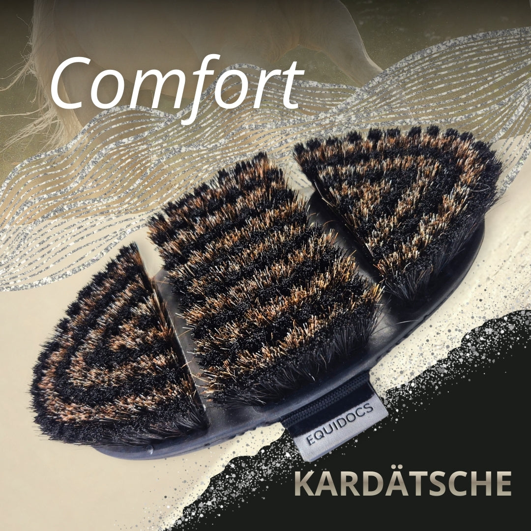 Equidocs Kardätsche NoirFlex Comfort für Pferde