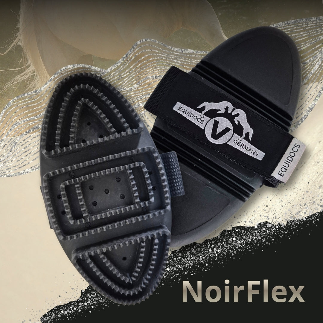 Equidocs Gummistriegel NoirFlex PowerGrip für Pferde