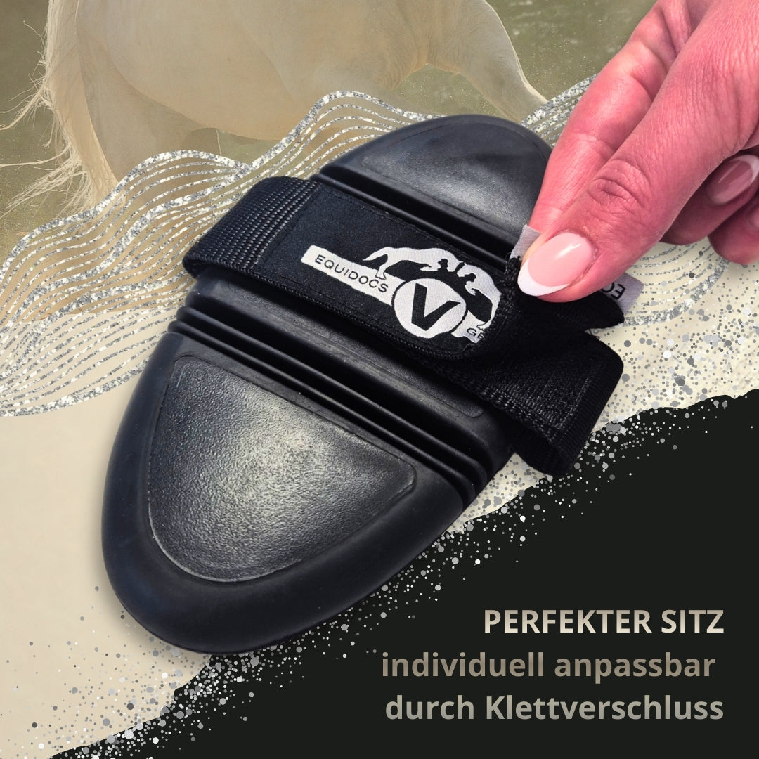 Equidocs Gummistriegel NoirFlex PowerGrip für Pferde