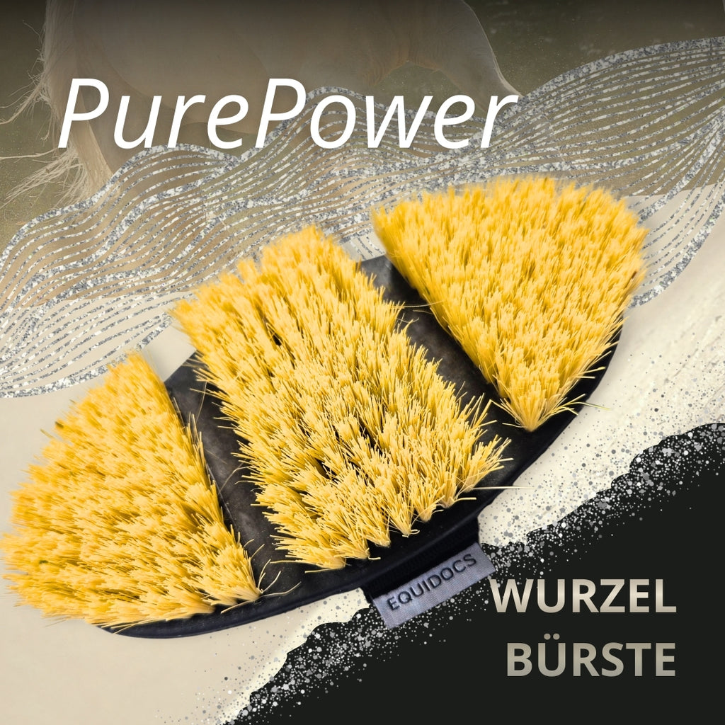 Equidocs Wurzelbürste NoirFlex PurePower für Pferde