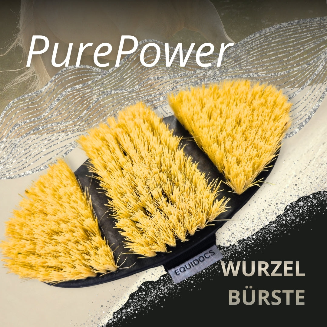 Equidocs Wurzelbürste NoirFlex PurePower für Pferde