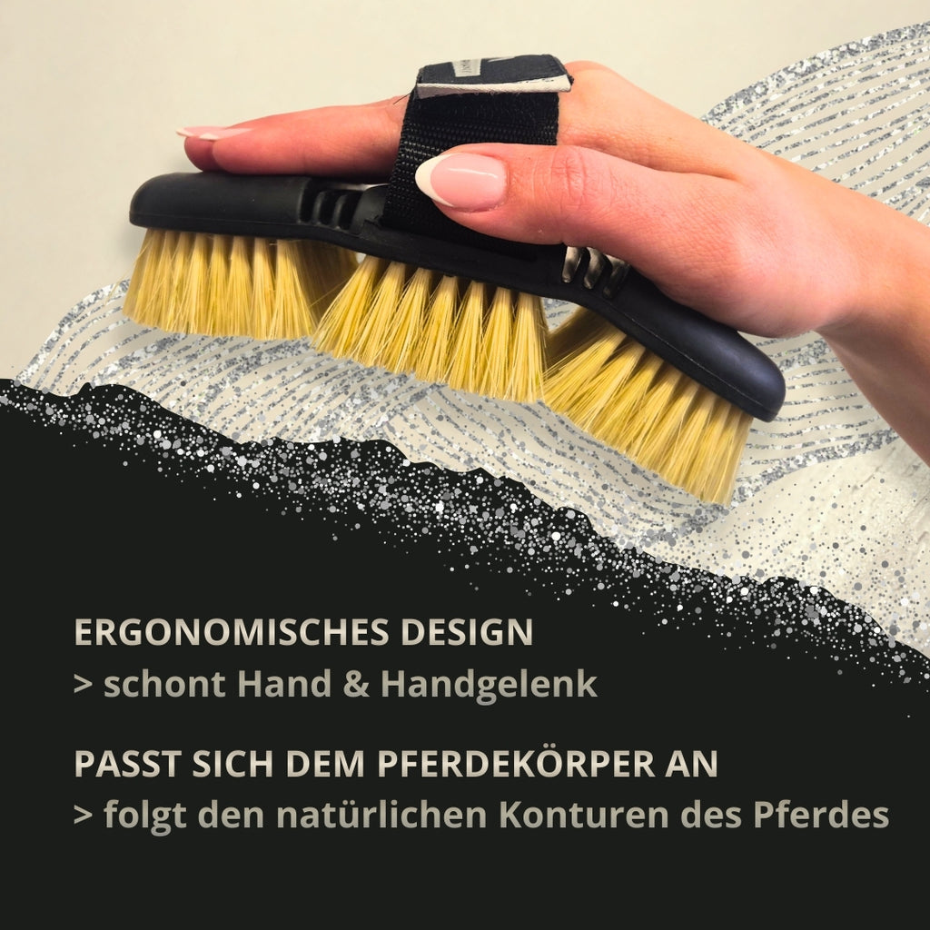 Equidocs Wurzelbürste NoirFlex PurePower für Pferde