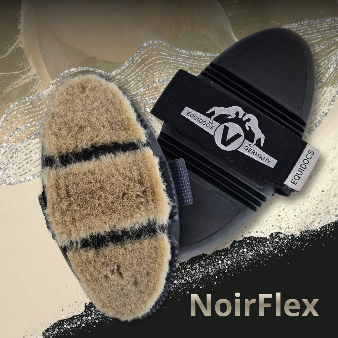 Equidocs Glanzbürste NoirFlex Shine für Pferde