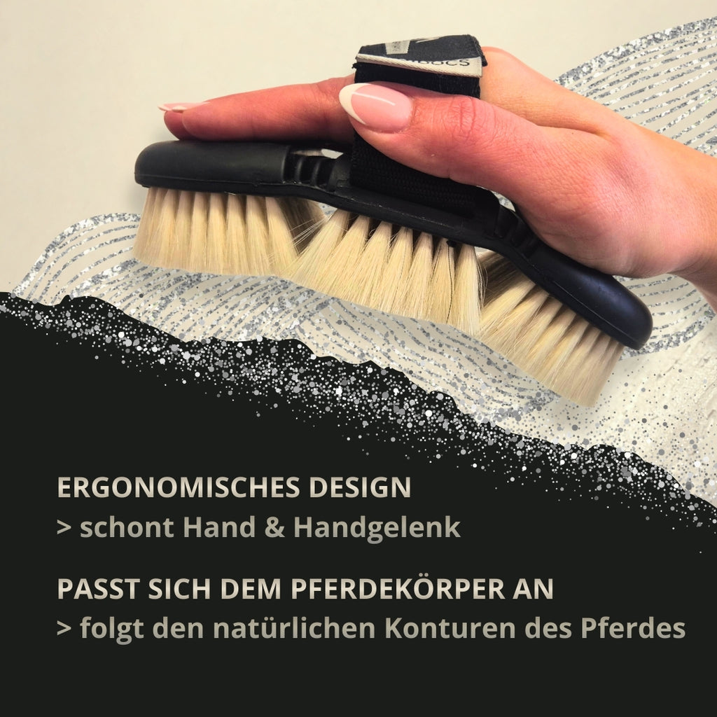 Equidocs Glanzbürste NoirFlex Shine für Pferde