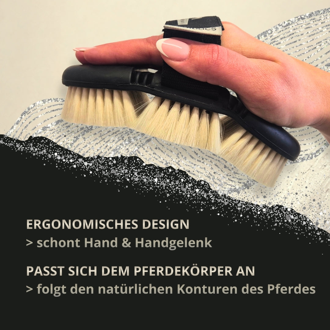 Equidocs Glanzbürste NoirFlex Shine für Pferde