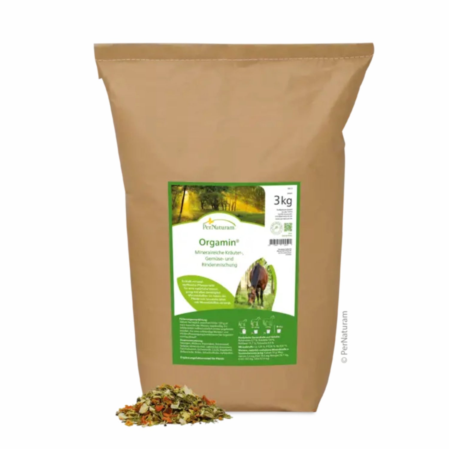 PerNaturam Orgamin 3kg  pflanzliches Mineralfutter für Pferde