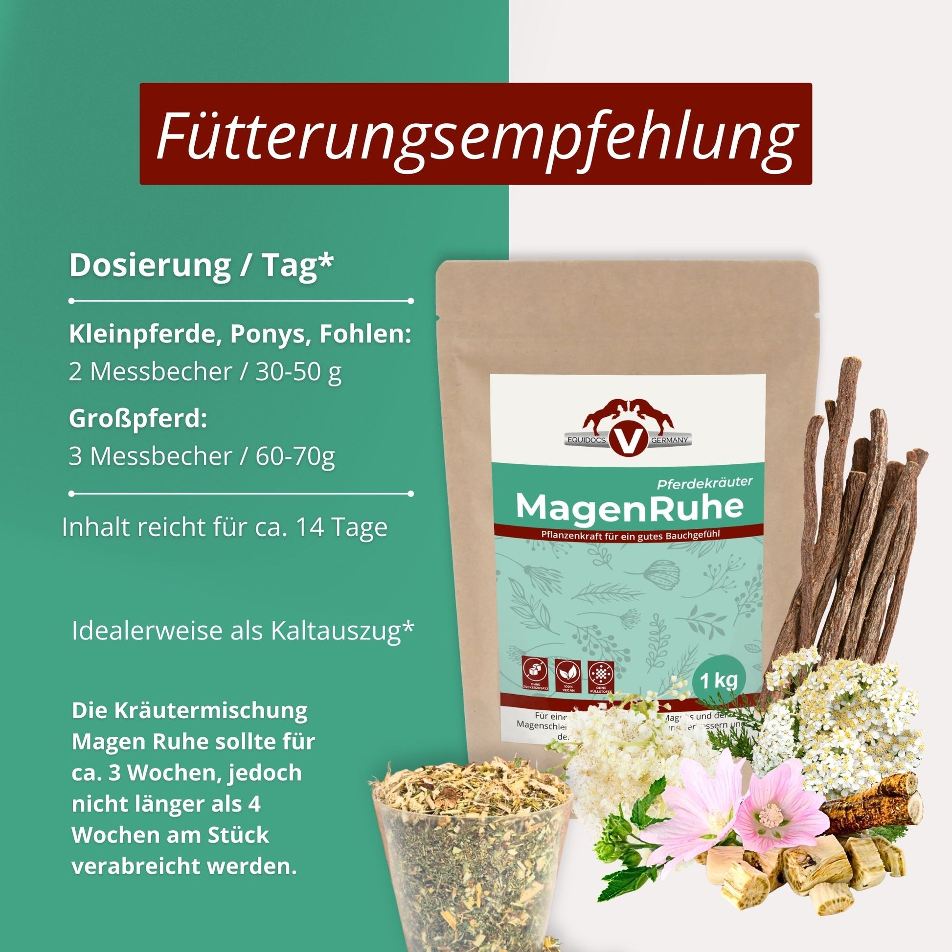 Equidocs Kräutermischung Magen Ruhe 1000 g