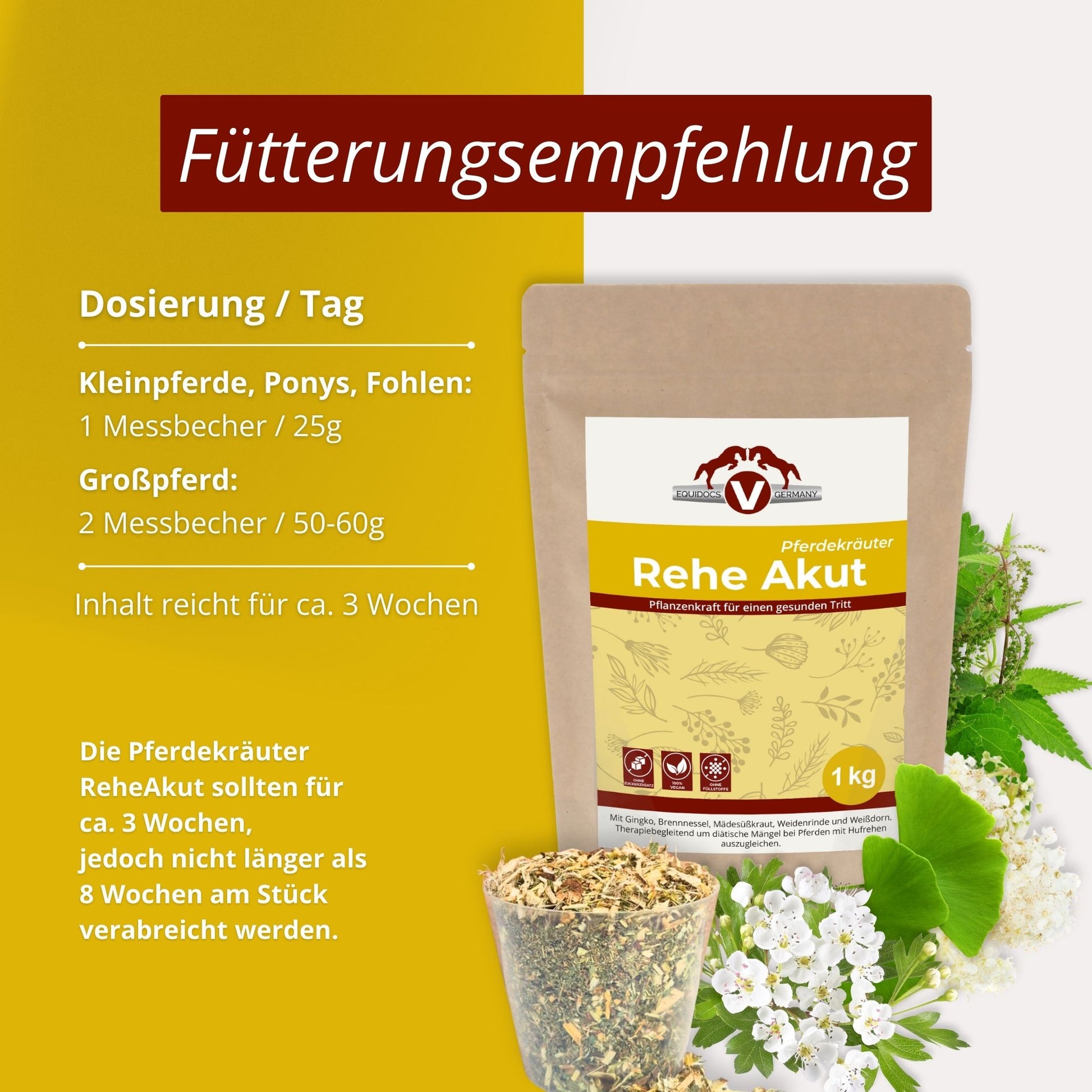 Equidocs Kräutermischung Rehe Akut 1000 g