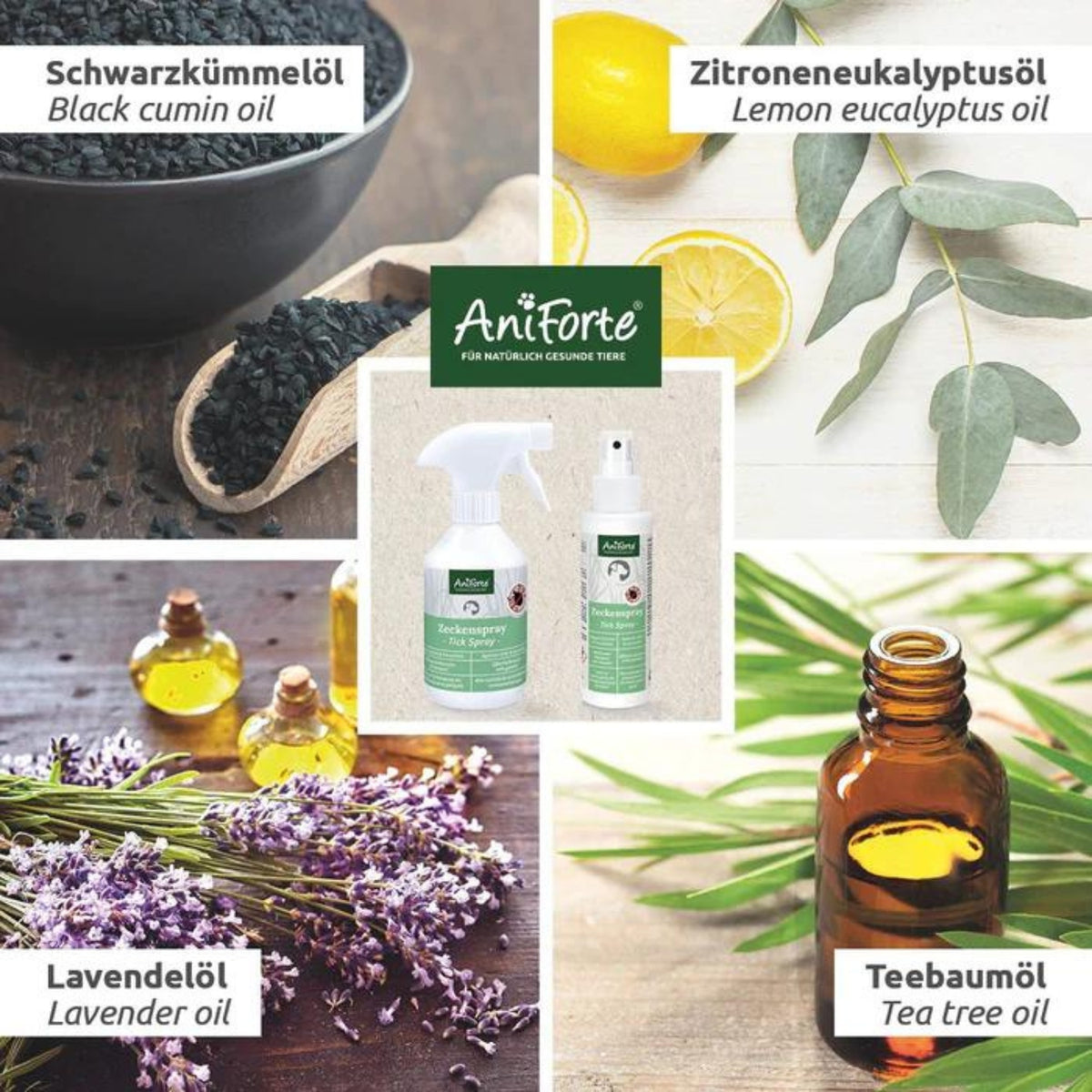 Aniforte Zeckenspray Zeckenmittel für Hunde 250ml