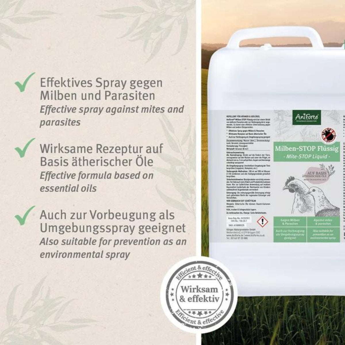AniForte Milben-STOP flüssig für Hühner Kanister 5000ml