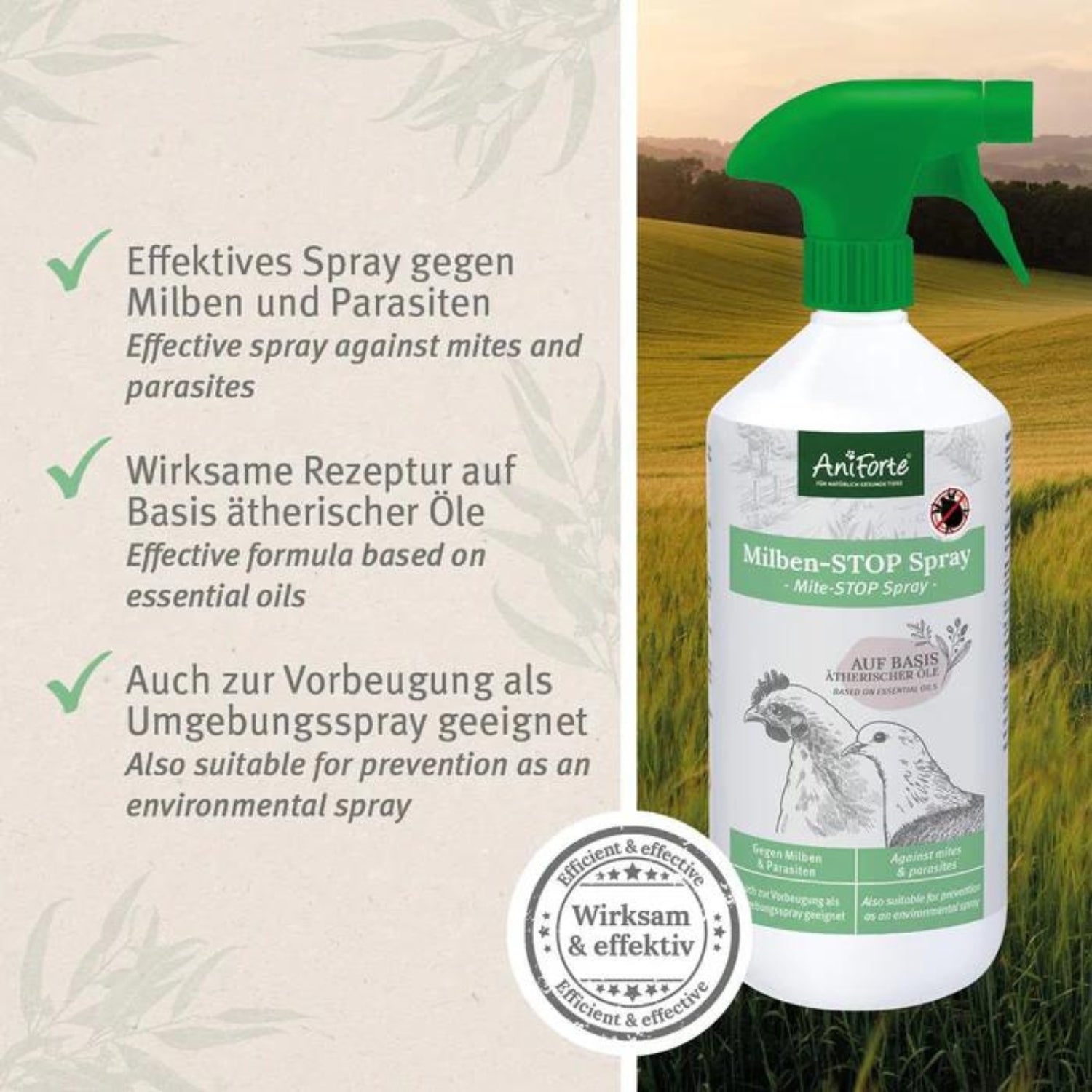 AniForte Milben-STOP Spray für Hühner 500ml