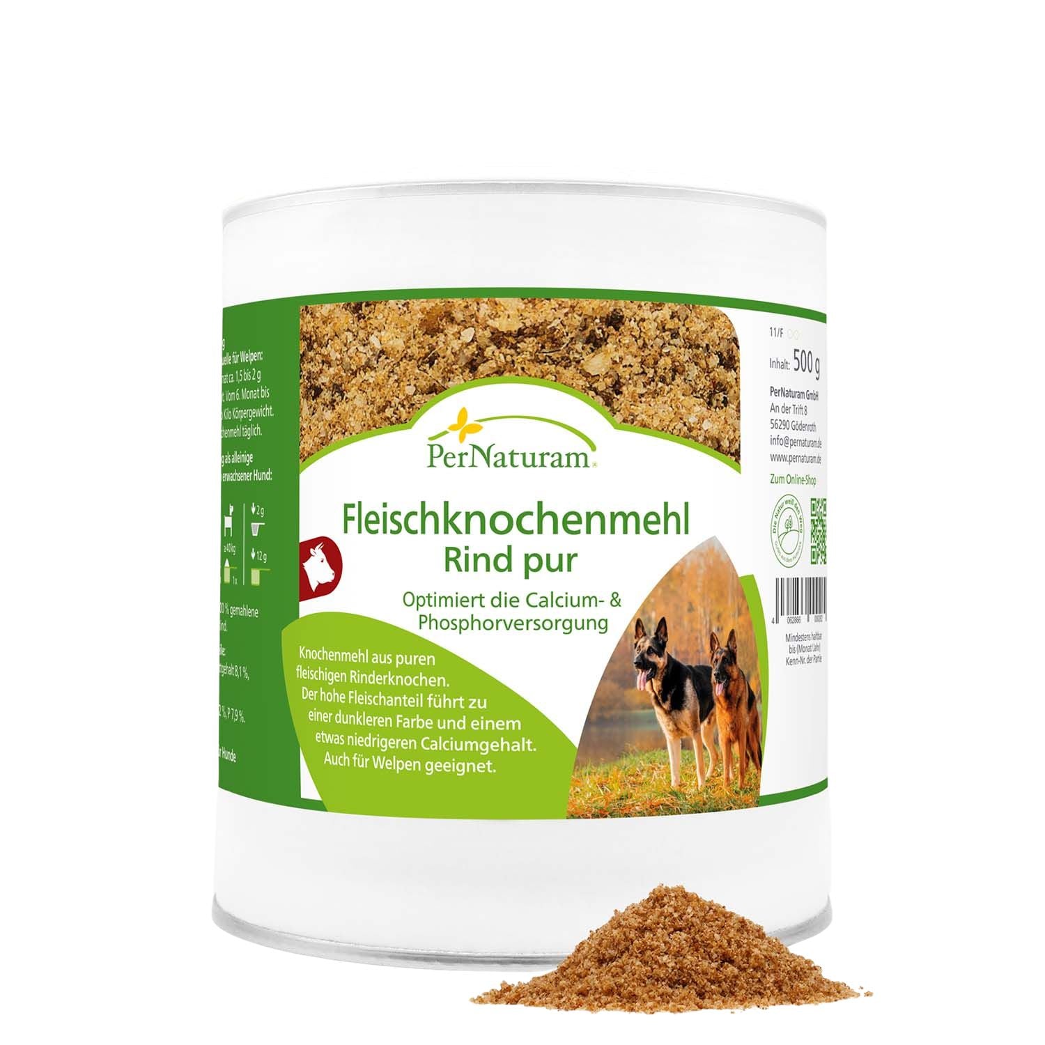 PerNaturam Fleischknochenmehl Rind pur 500g