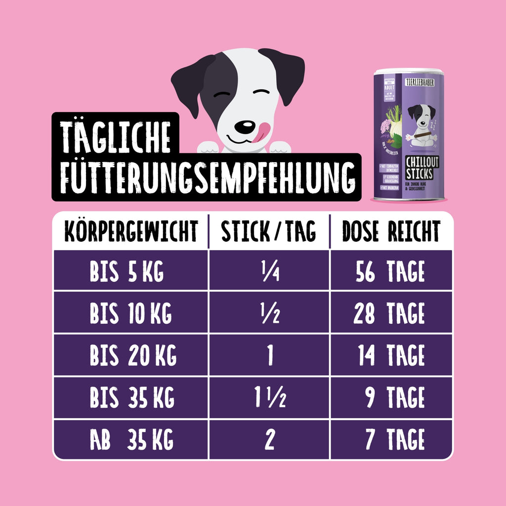 Tierliebhaber Chillout Sticks für Hunde 14 Stück