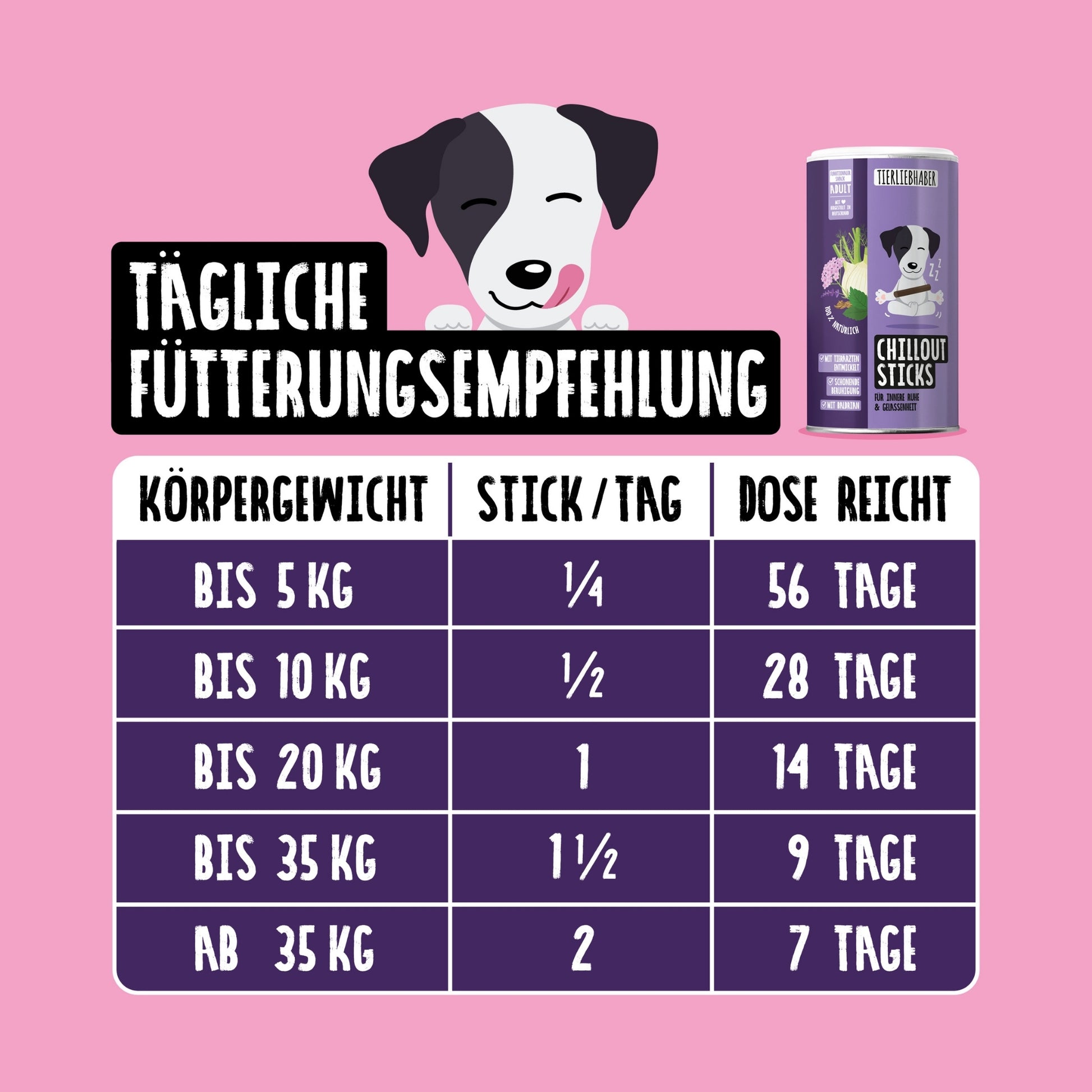 Tierliebhaber Chillout Sticks für Hunde 14 Stück