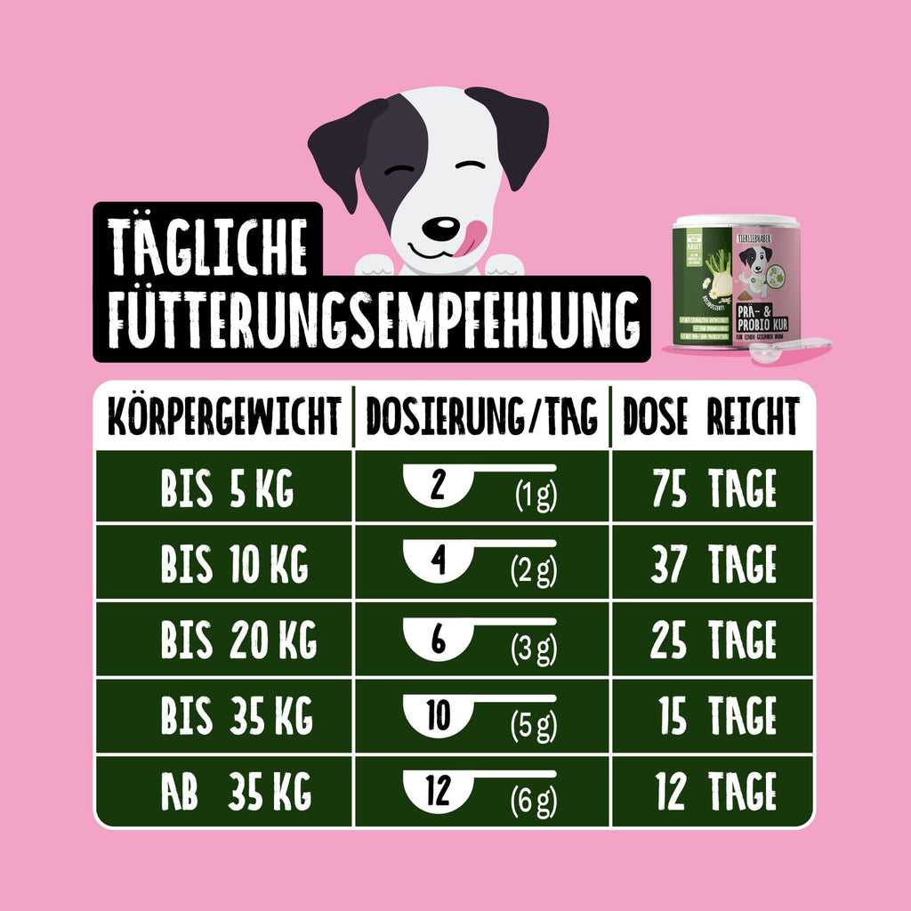 Tierliebhaber Prä & Probio Kur für Hunde 75g