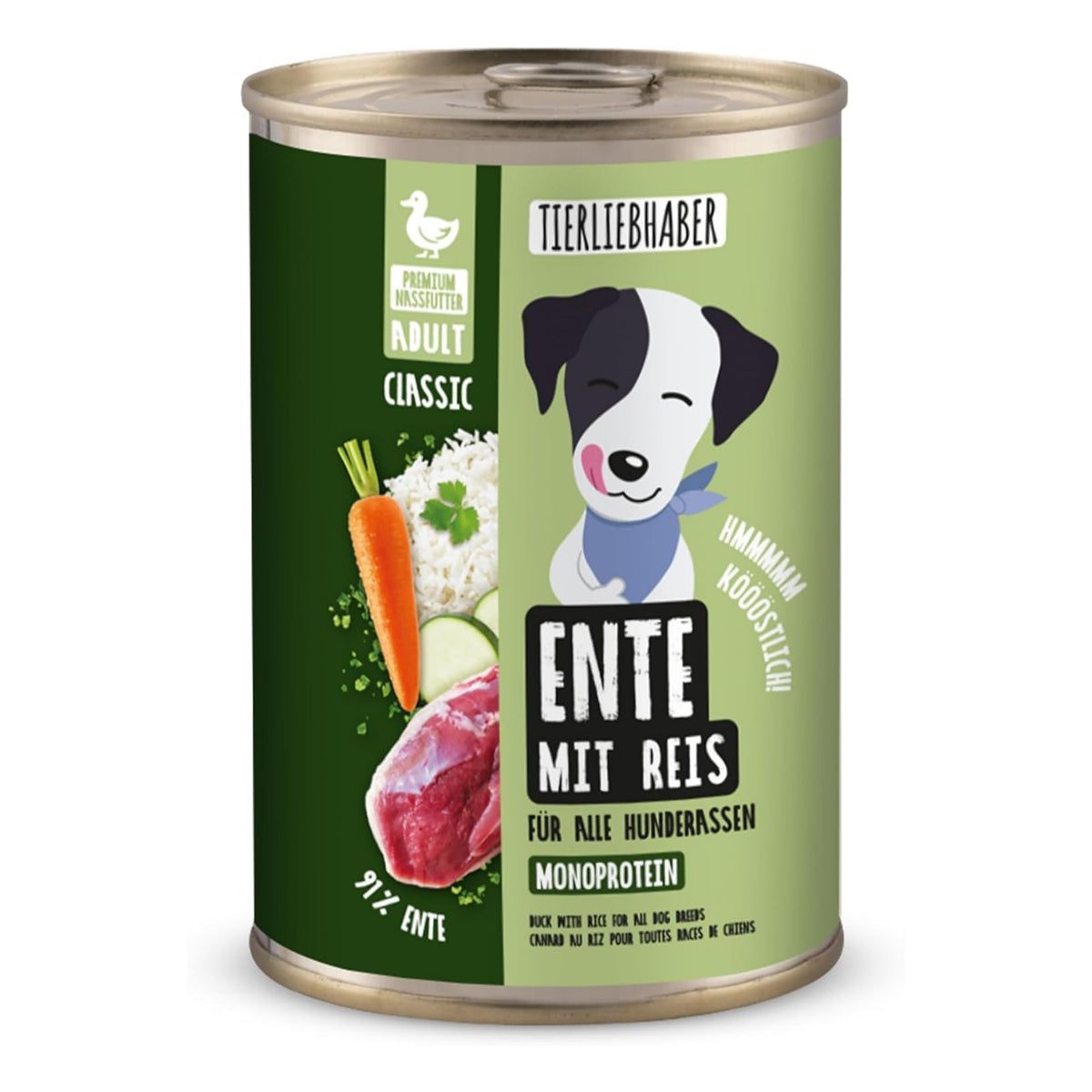 Tierliebhaber Lieblingsfutter Enten Menü für Hunde 400 g