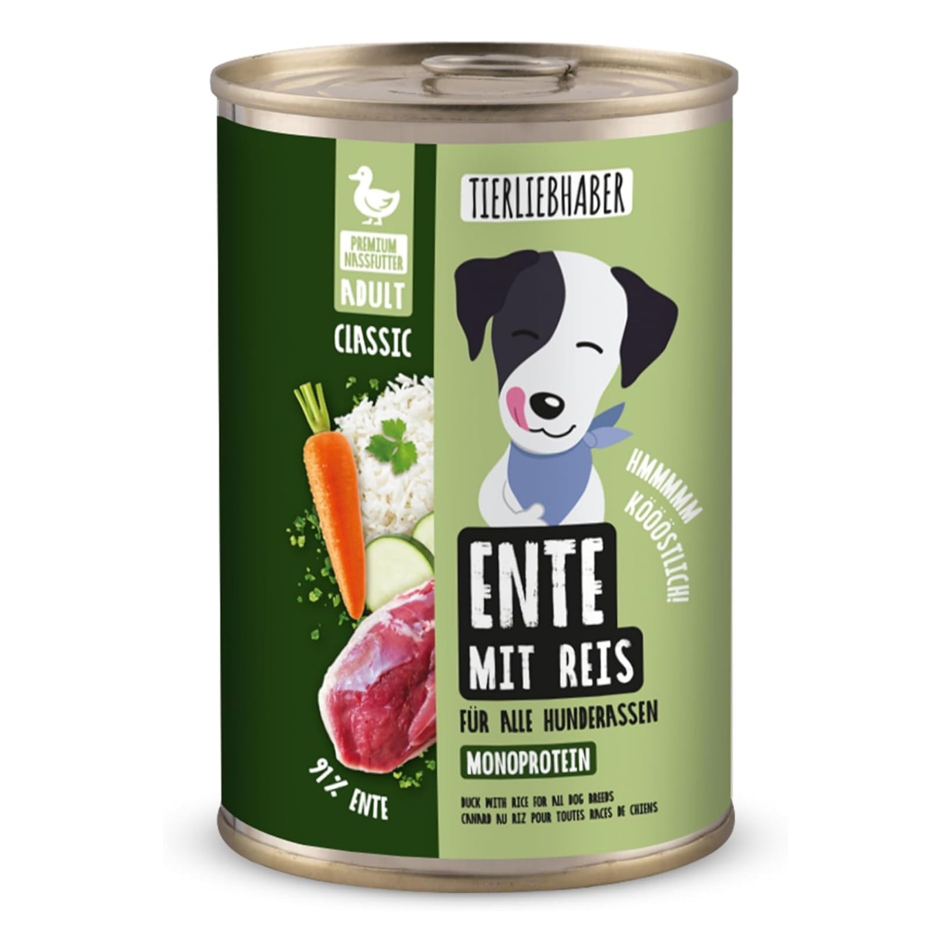 Tierliebhaber Lieblingsfutter Enten Menü für Hunde 400 g