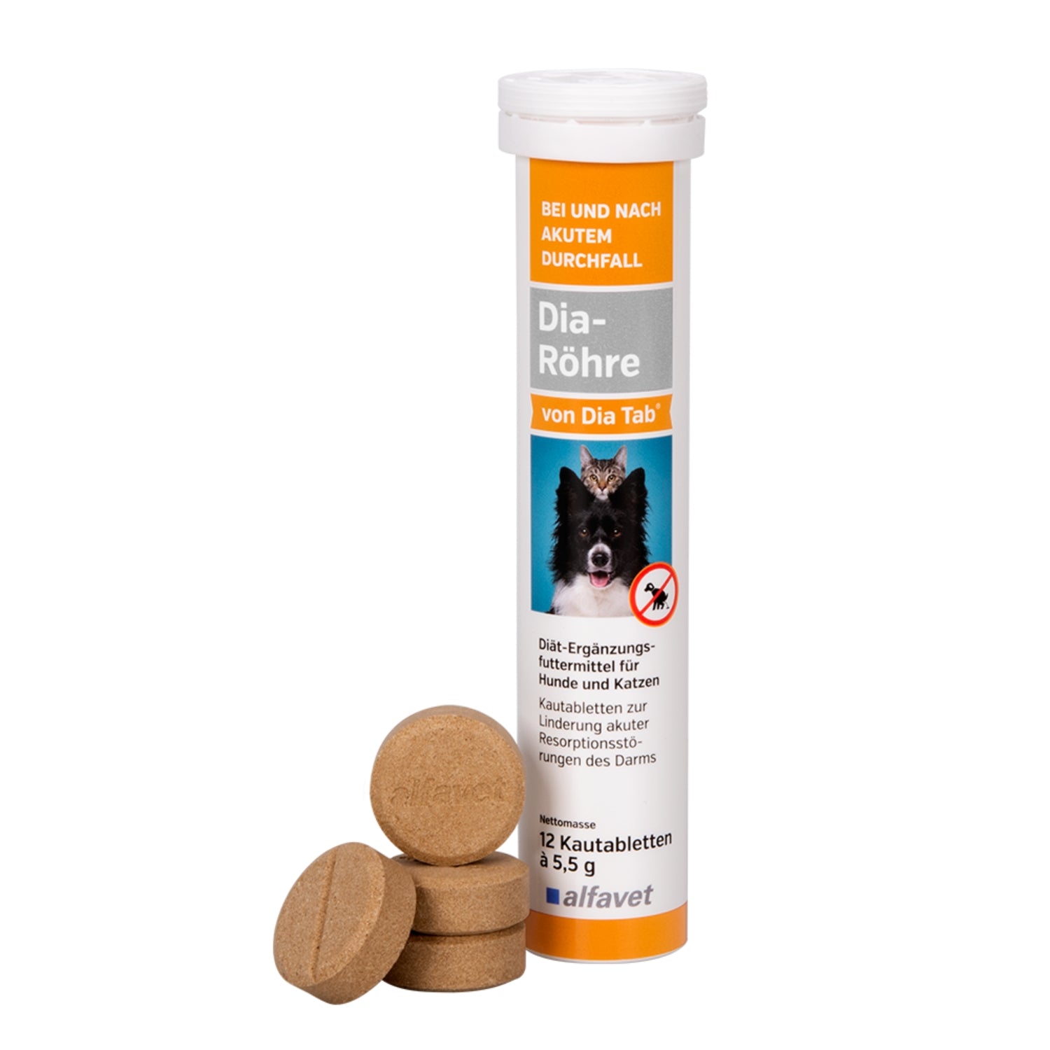 Alfavet Dia-Röhre 12 Kautabletten a 5,5g für Hunde