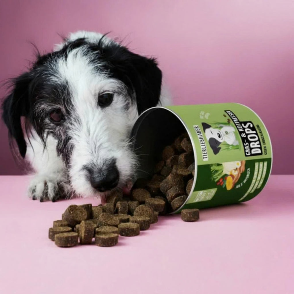 Tierliebhaber Gras & Kotfresser Drops für Hunde 350g