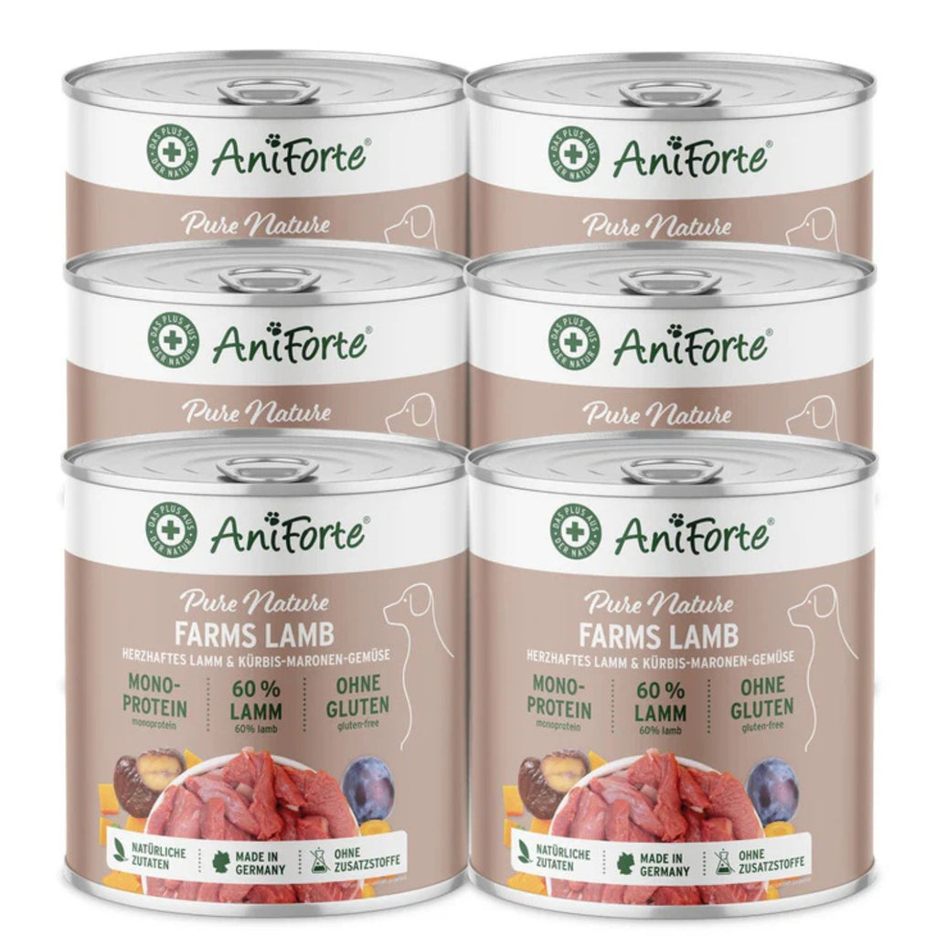 AniForte Nassfutter FarmsLamb für Hunde 6x800g