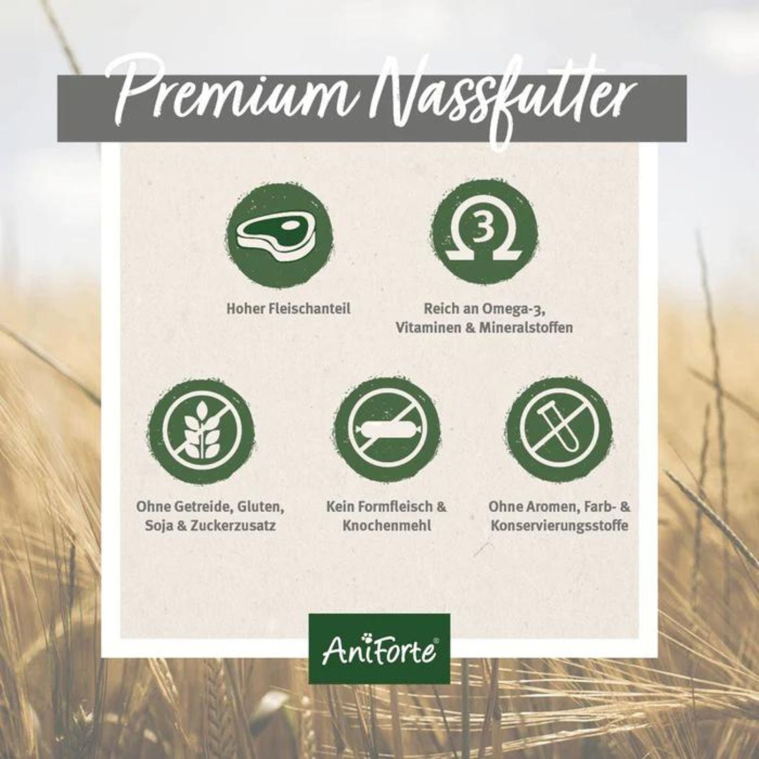 AniForte Nassfutter FarmsLamb für Hunde 6x800g