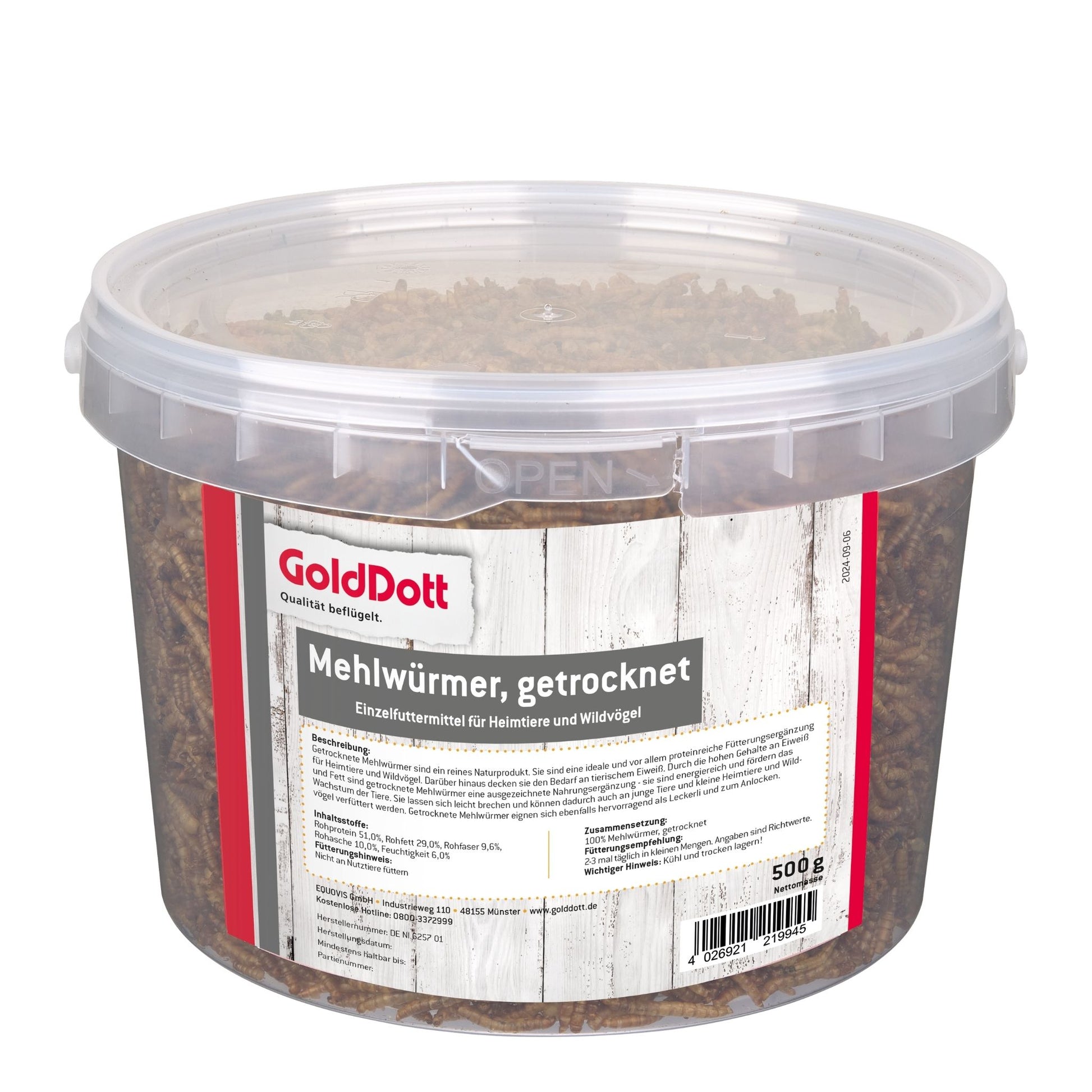 GoldDott Mehlwürmer getrocknet 500g