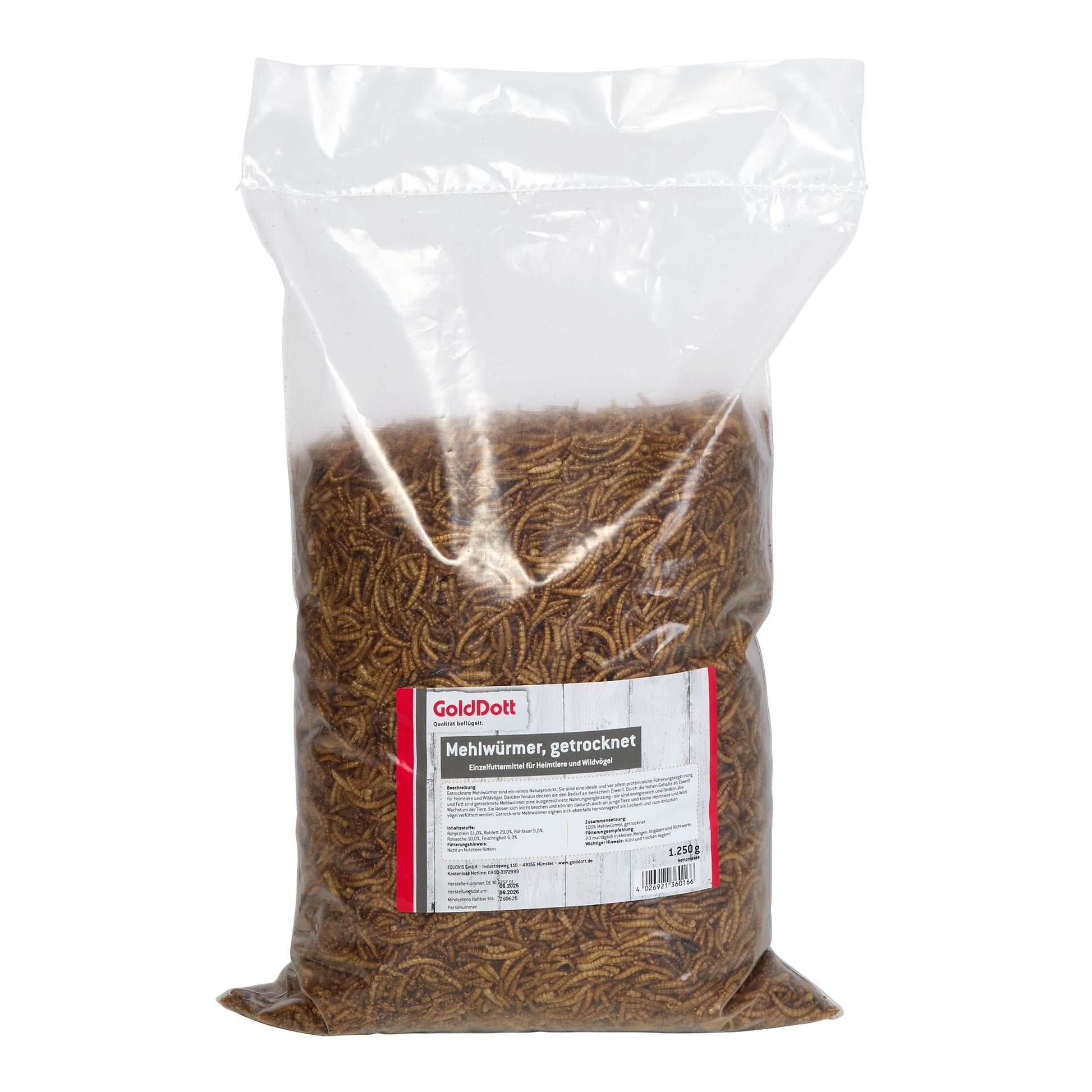 GoldDott Mehlwürmer getrocknet 1250g