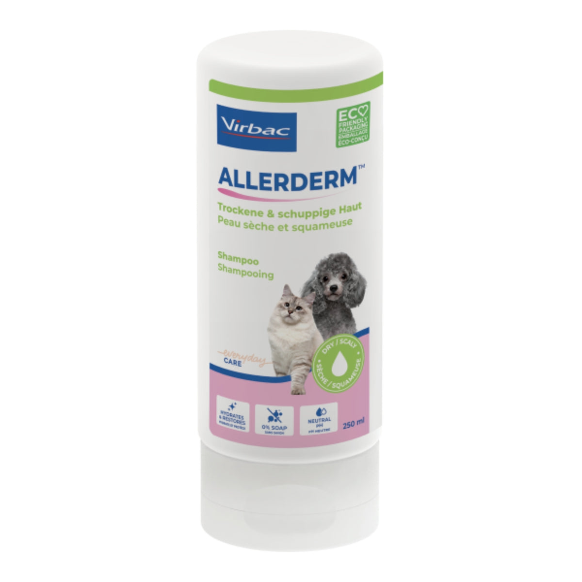 Allerderm Shampoo für trockene und schuppige Tierhaut 250ml