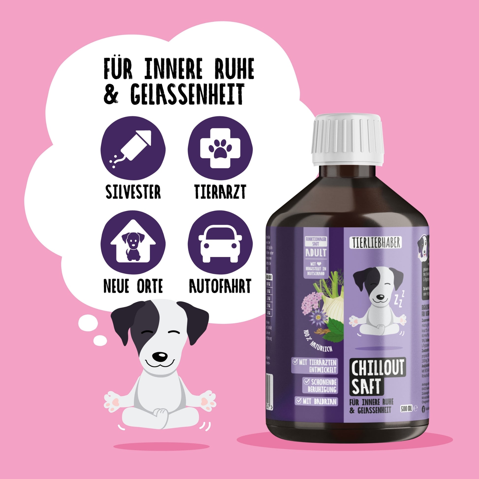 Tierliebhaber Chillout Saft für Hunde 500ml