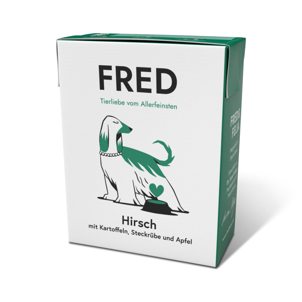 FRED & FELIA FRED Hirsch mit Kartoffeln & Steckrüben Nassfutter für Hunde 390g