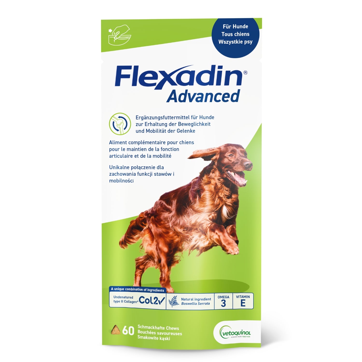 Flexadin advanced für Hunde 60 chews